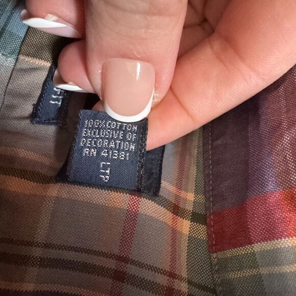 Ralph Lauren Mens Classic Plaid Long Sleeve Button Down Shirt M Cotton Purple - Picture 5 of 7